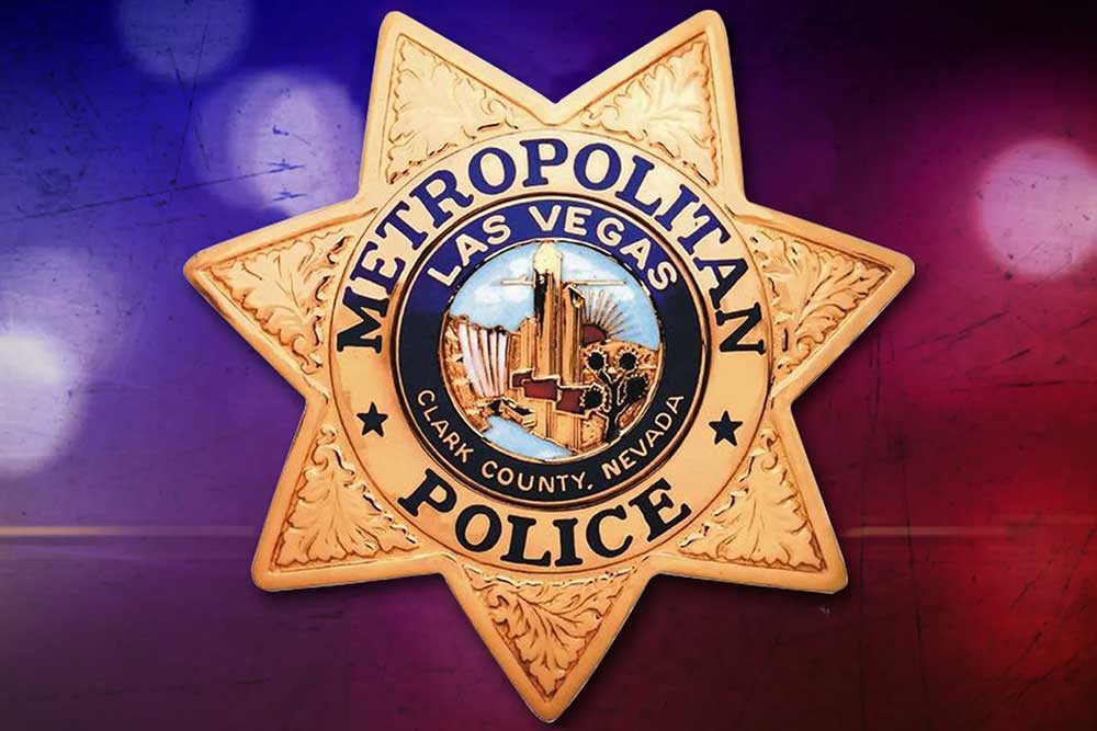The ccw-training-image-3 features a gold, star-shaped Las Vegas Metropolitan Police badge with “Clark County, Nevada” and a city image on a purple-red gradient—perfect for those seeking firearm safety training in Las Vegas.